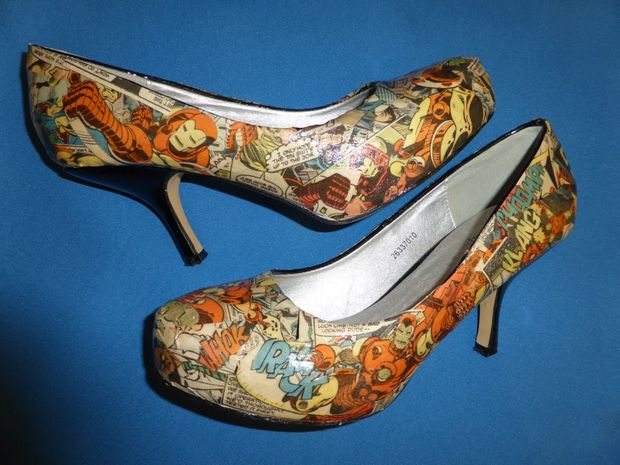 Make shoes with waste paper really chic.