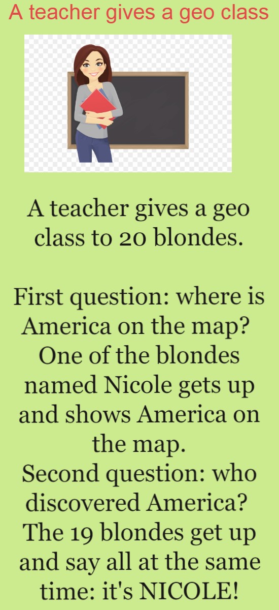  A teacher gives a geo class