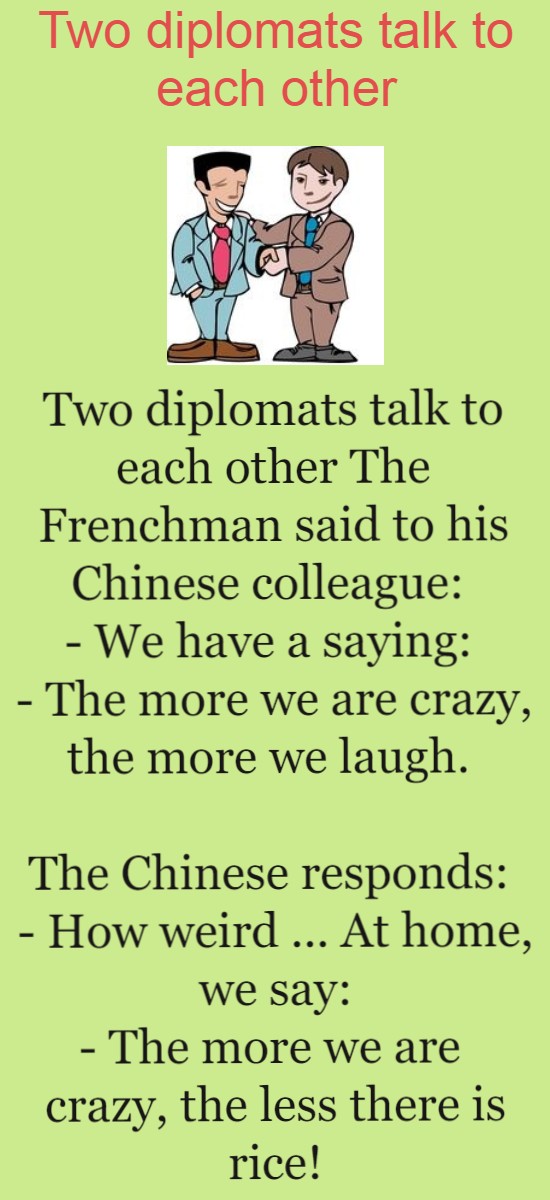 Two diplomats talk to each other