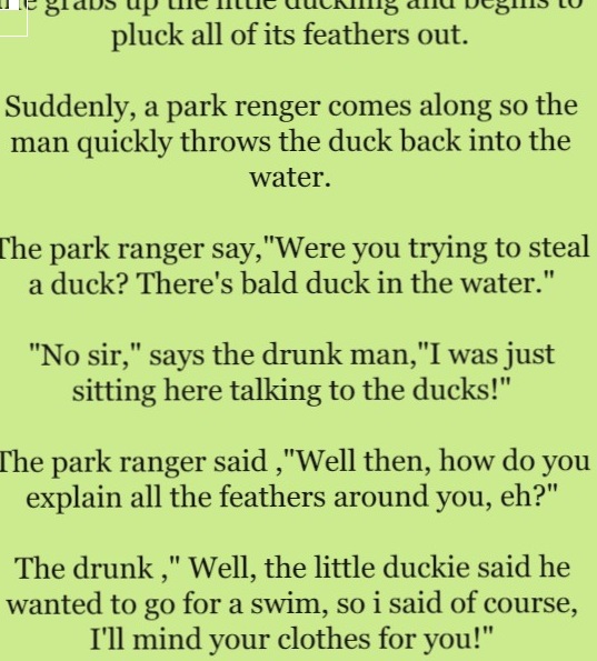 A drunk man was sitting by a pond 