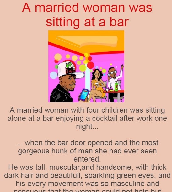 A married woman was sitting at a bar