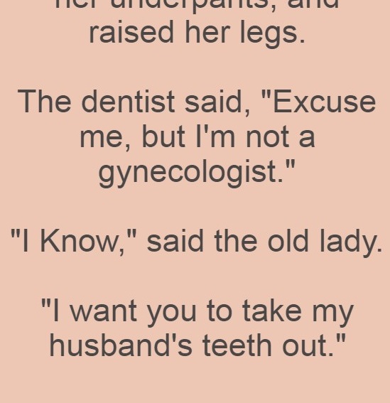 An Old Lady At Dentist Clinic..Funny Story