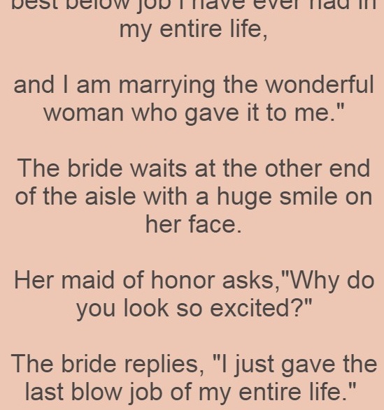 Excited groom getting married…