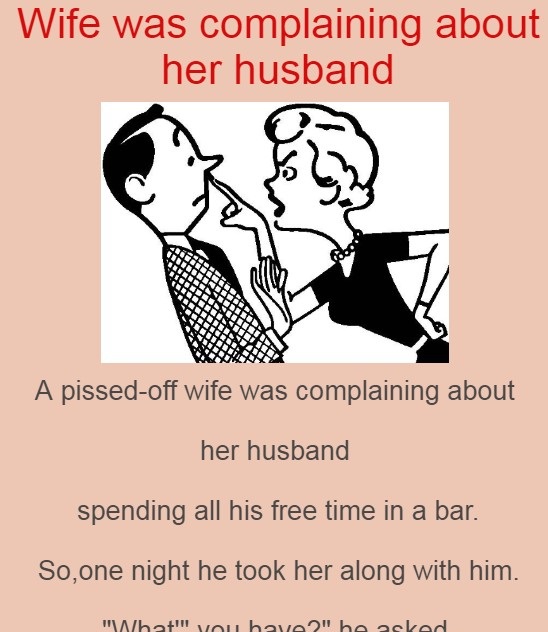 Wife was complaining about her husband