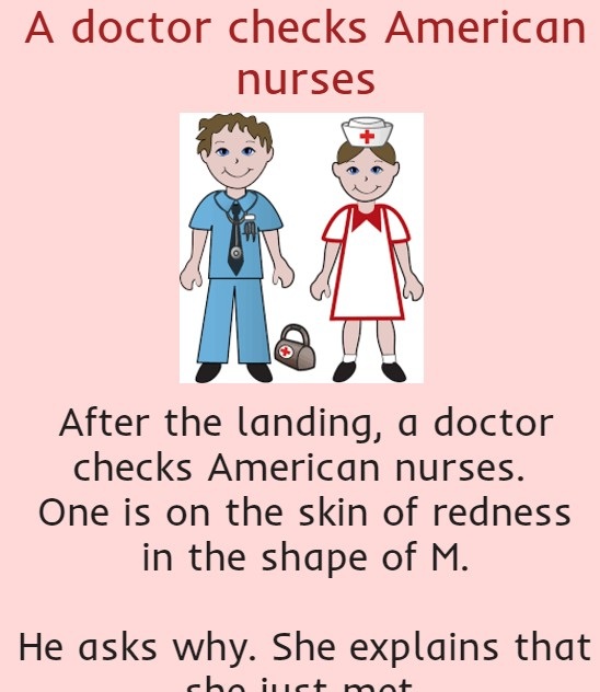 A doctor checks American nurses