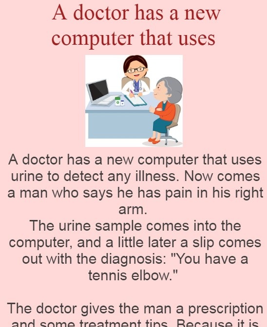 A doctor has a new computer that uses 