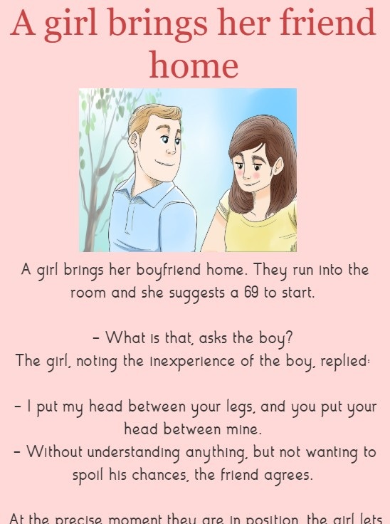 A girl brings her friend home