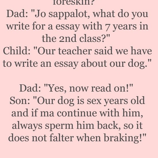 A son aske his dad about english