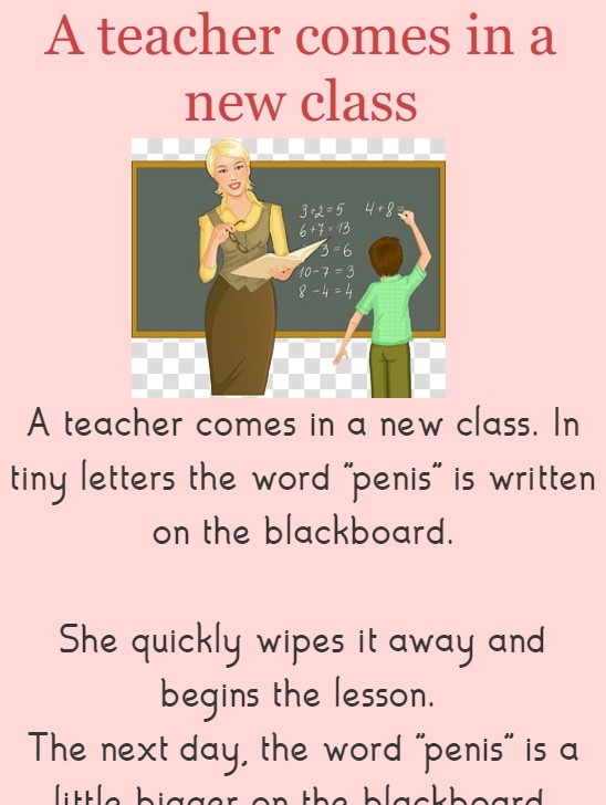 A teacher comes in a new class