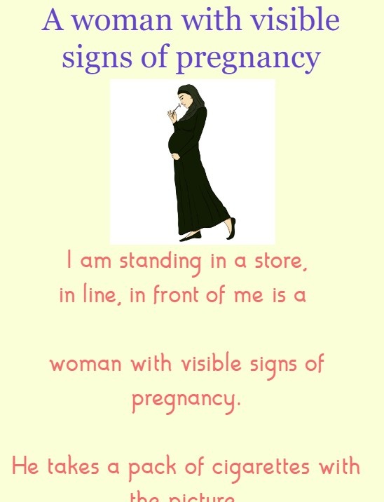 A woman with visible signs of pregnancy