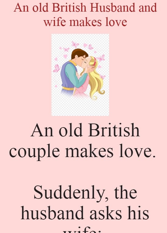 An old British Husband and wife makes love