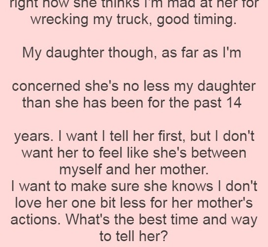 My wife cheated my daughter isn't mine