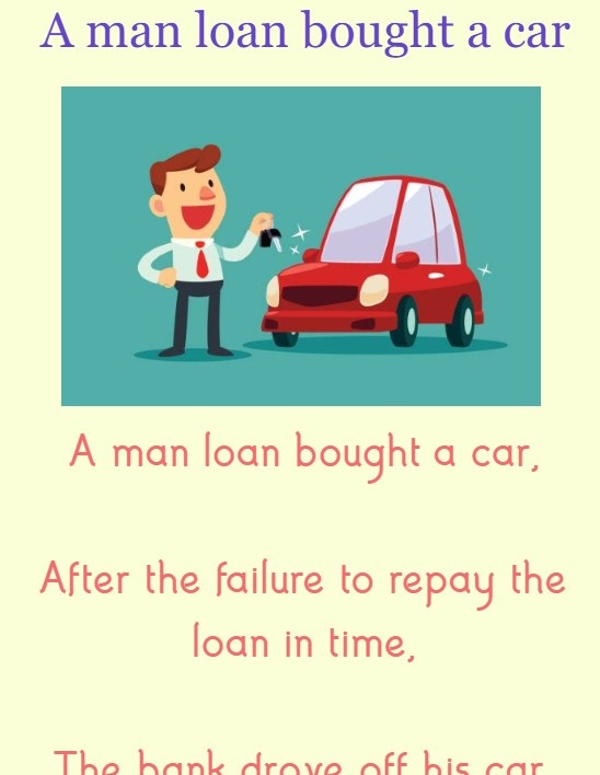 A man loan bought a car