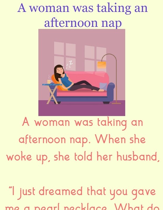 A woman was taking an afternoon nap