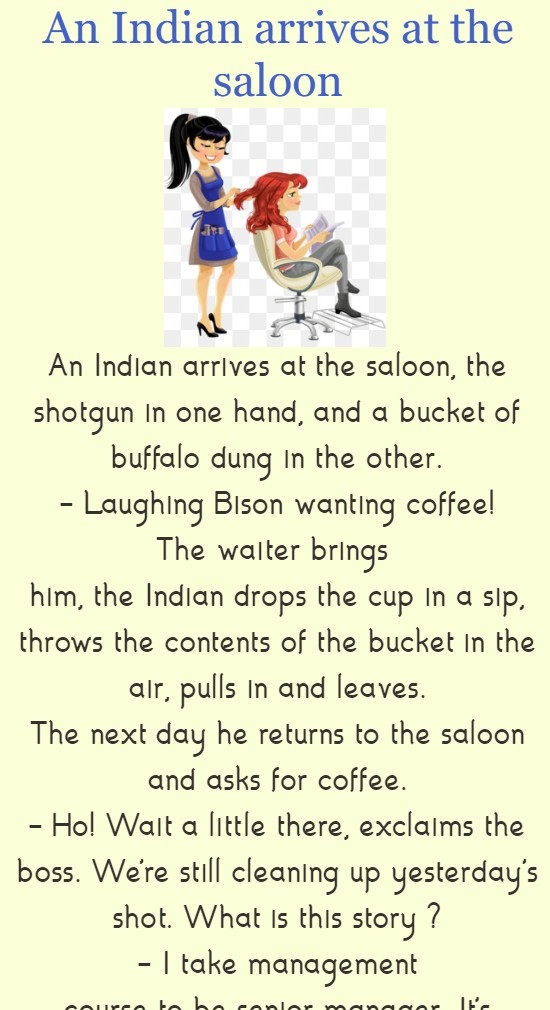 An Indian arrives at the saloon