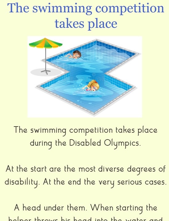 The swimming competition takes place