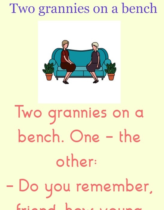 Two grannies on a bench