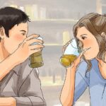 Man and woman meet in a bar