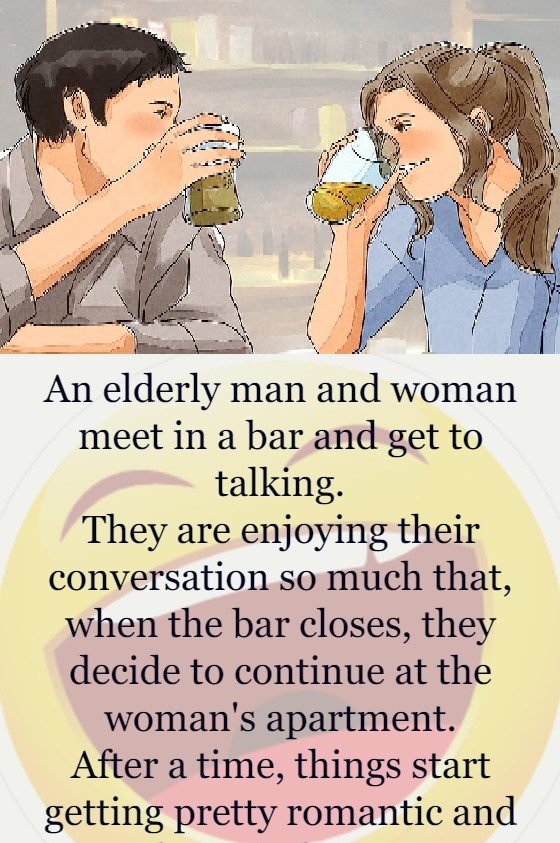 Man and woman meet in a bar