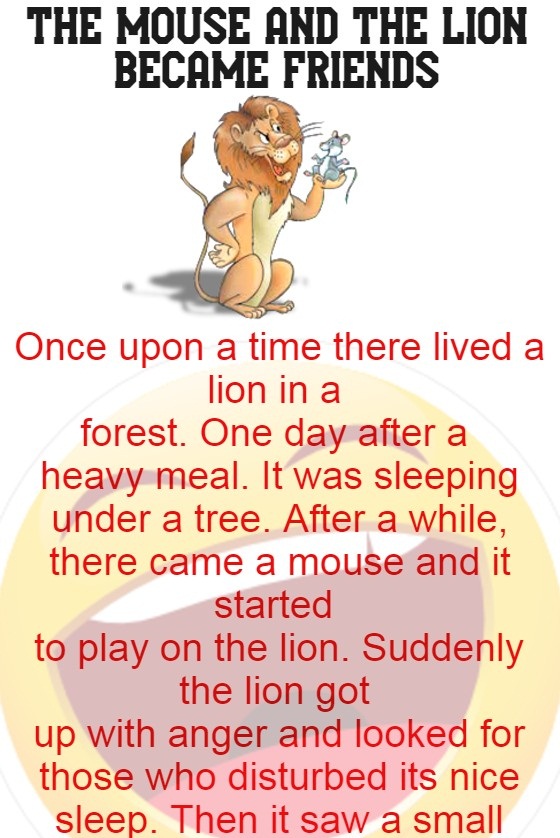 The mouse and the lion became friends