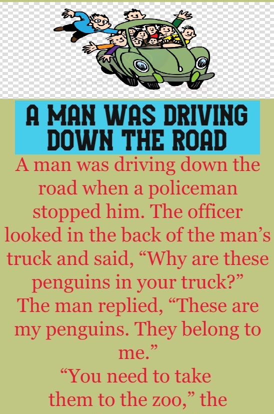 A man was driving down the road - Funny Story