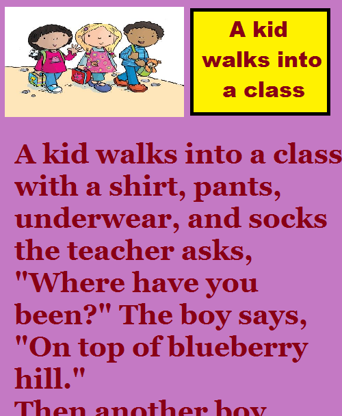 A kid walks into a class