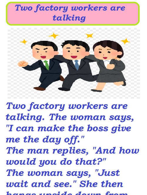 Two factory workers are talking