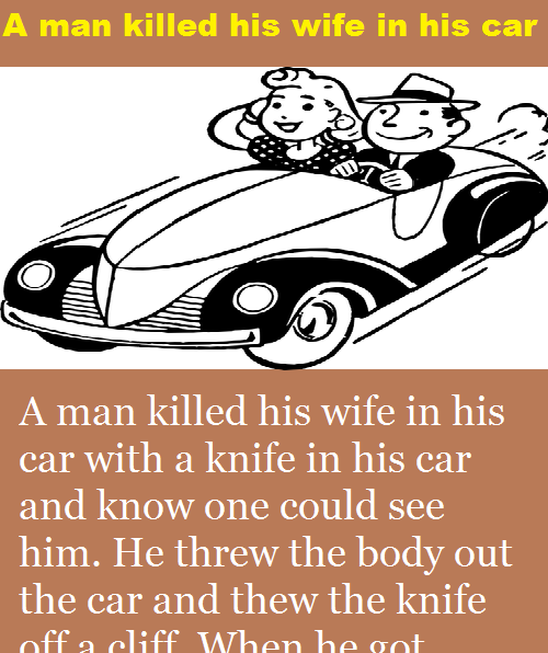 A man killed his wife in his car