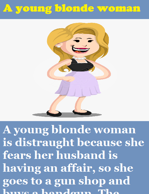 A young blonde woman