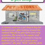 A woman went into a pet shop