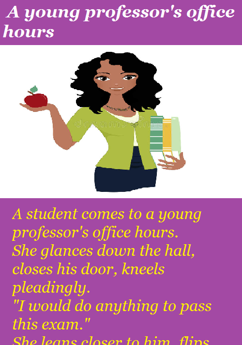 A young professor's office hours