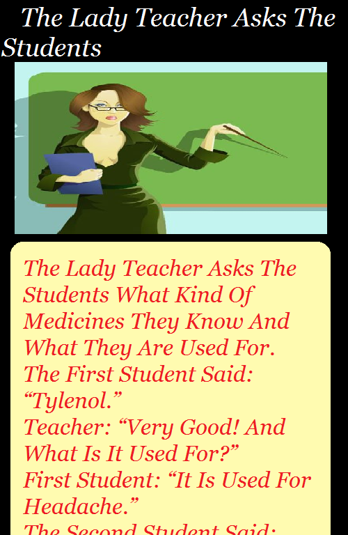 The Lady Teacher Asks The Students