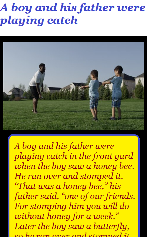 A boy and his father were playing catch 