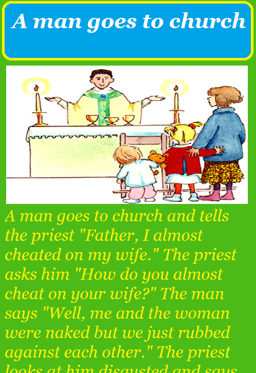 A man goes to church