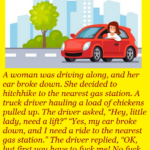 A woman was driving along