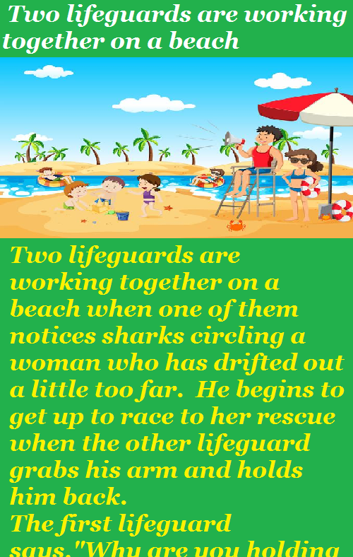 Two lifeguards are working together on a beach