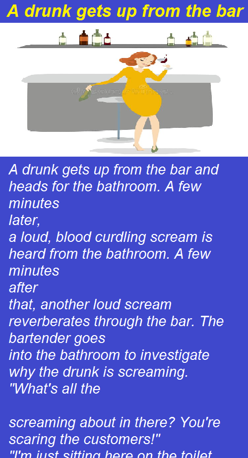 A drunk gets up from the bar