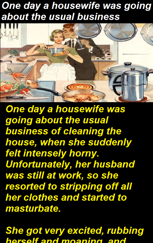 One day a housewife was going about the usual business