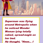 Superman was flying around Metropolis