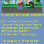 An old lady gets caught shoplifting