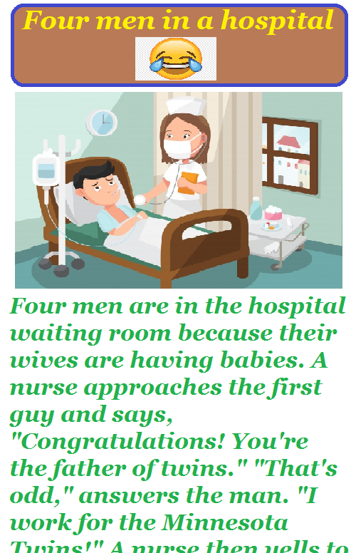 Four men in a hospital