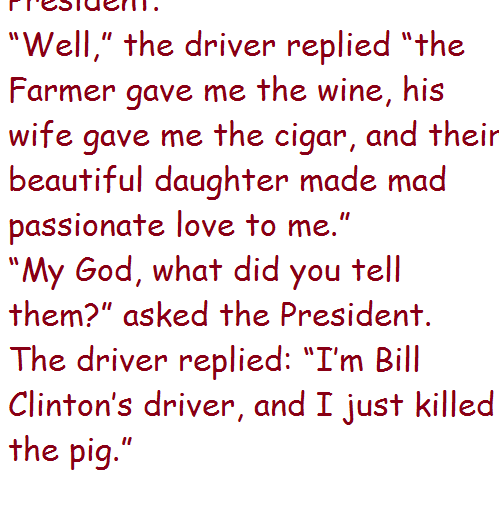 Bill Clinton and his driver