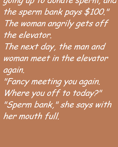 A man and a woman meet in an elevator