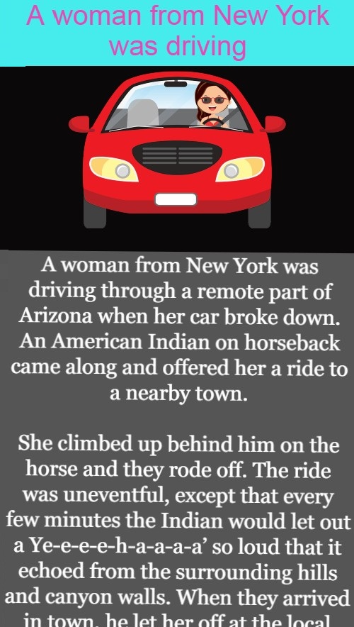 A woman from New York was driving