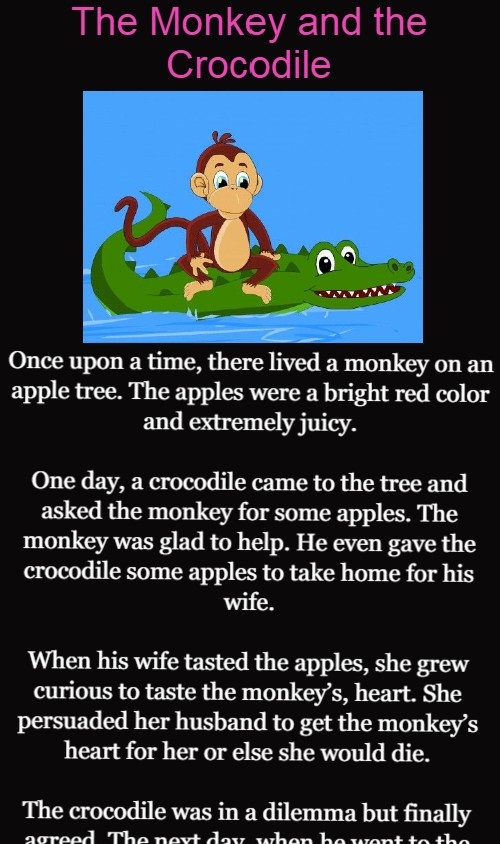 The Monkey and the Crocodile