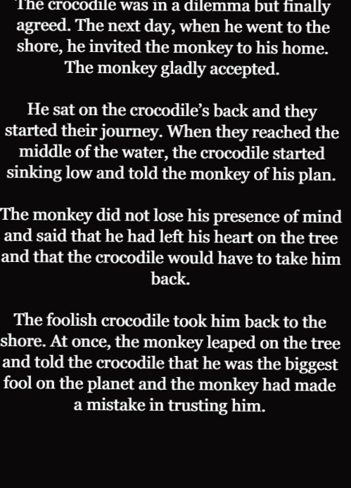 The Monkey and the Crocodile