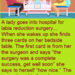 A lady goes into hospital