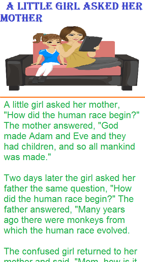 A little girl asked her mother