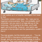 A man wakes up in a hospital