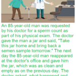 An 85-year-old man was requested by his doctor